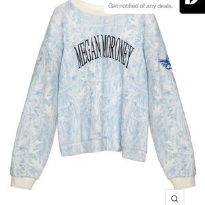 Boys Lie Blue Crewneck Sweater with Camo Print